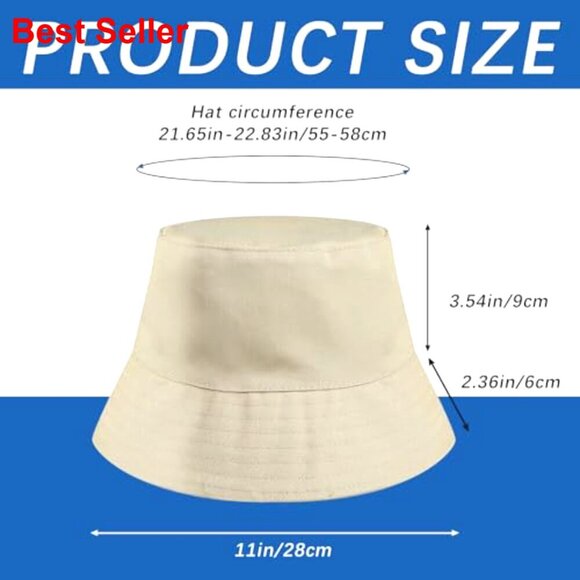 Polyester Blend Bucket Hats Blank Sublimation DIY UPF 50+ main image 5